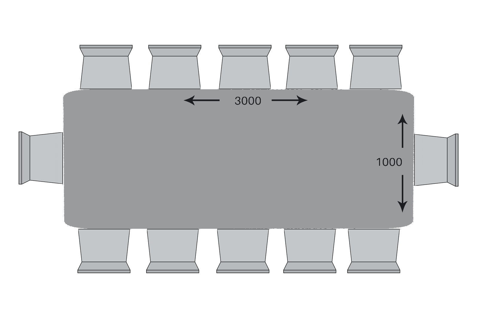 12 seat dining table