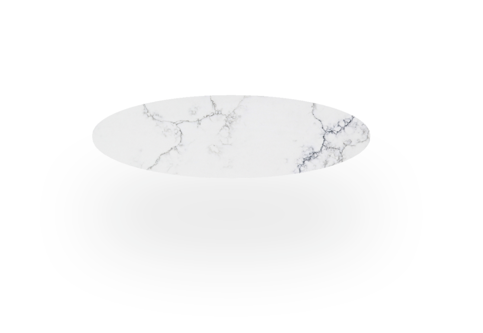 White marble table surface on transparent background, as PNG